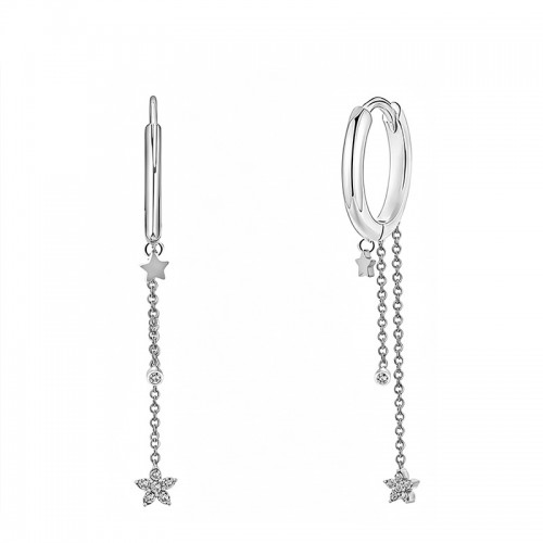 ORECCHINI STELLA A CERCHIO CON TRE PENDENTI - YC2668C974