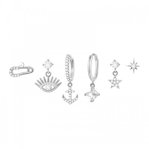 SET 6 ORECCHINI DIVERSI CON ZIRCONI - YK22611810410