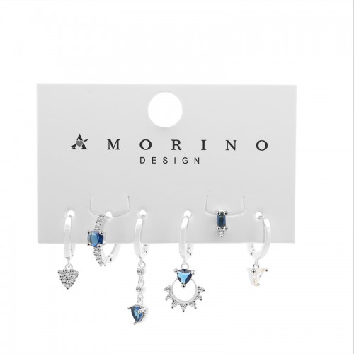 SET 6 ORECCHINI DIVERSI CON ZIRCONE - YK241224767