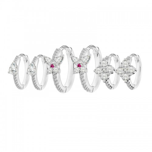 SET 6 ORECCHINI A CERCHIO CON ZIRCONI - YK26132C861