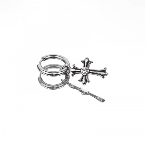 ORECCHINO A CERCHIO CON CIONDOLO CROCE - JJ25256C220