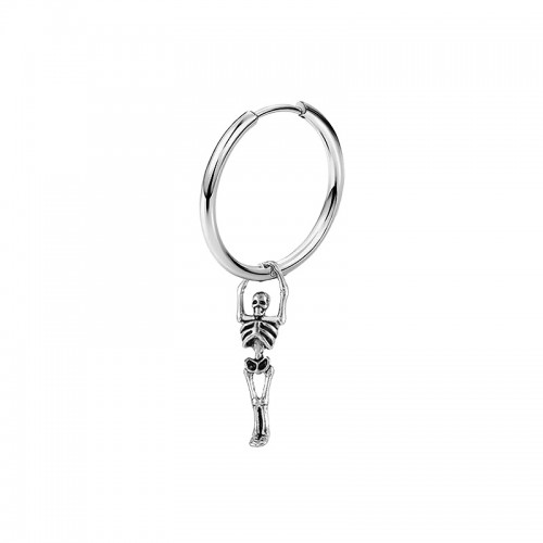 ORECCHINO A CERCHIO CON CIONDOLO SCHELETRO - JJ2532C231