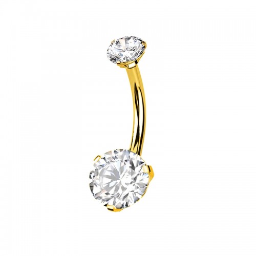 PIERCING A BANANA CON ZIRCONIA - JQ600B093