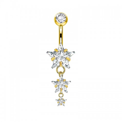 PIERCING BANANA STELLE PENDENTI IN ZIRCONIA - JQ880B094