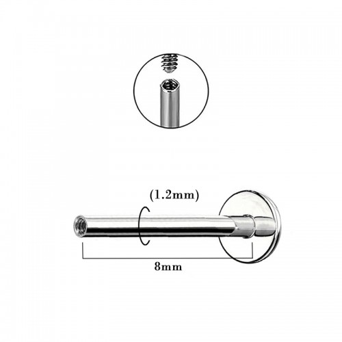 PIERCING PENDENTE PER ORECCHIO CON CATENELLA E FIORE IN ZIRCONIA - JQ920L143