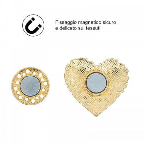 SPILLA MAGNETICA SMALTATA A CUORE CON ALBERO DELLA VITA - SW2468B788