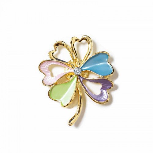 SPILLA MAGNETICA SMALTATA QUADRIFOGLIO - SW2552C500